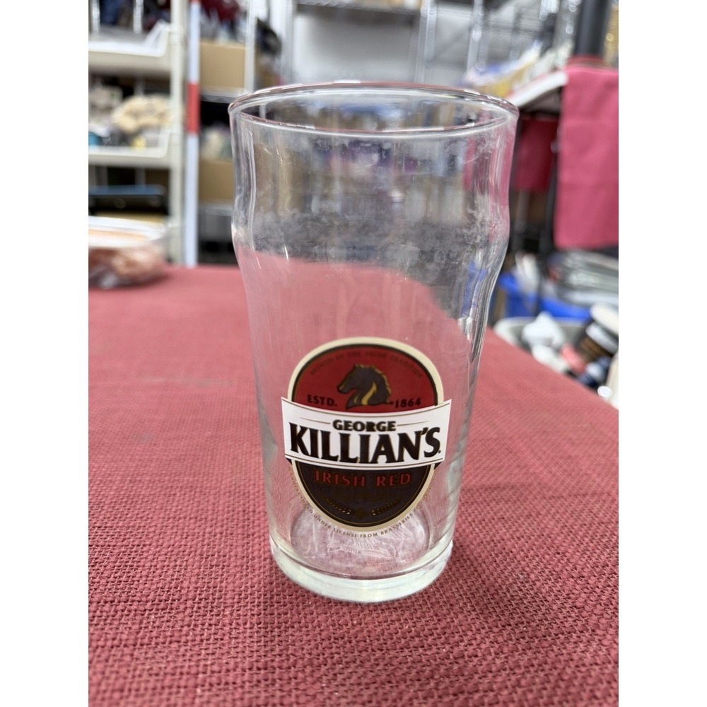 "George Killian's Irish Red" Beer Glass - etched bottom - ‎ 5 1/4" Tall